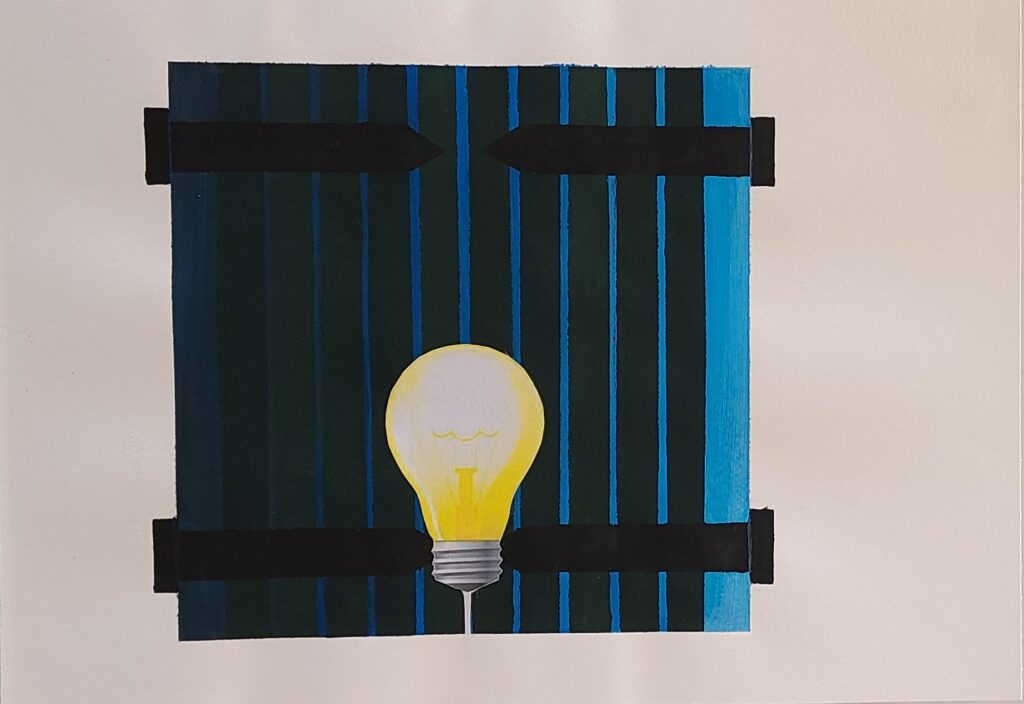 Peinture-collage de Régine Cornillon 4